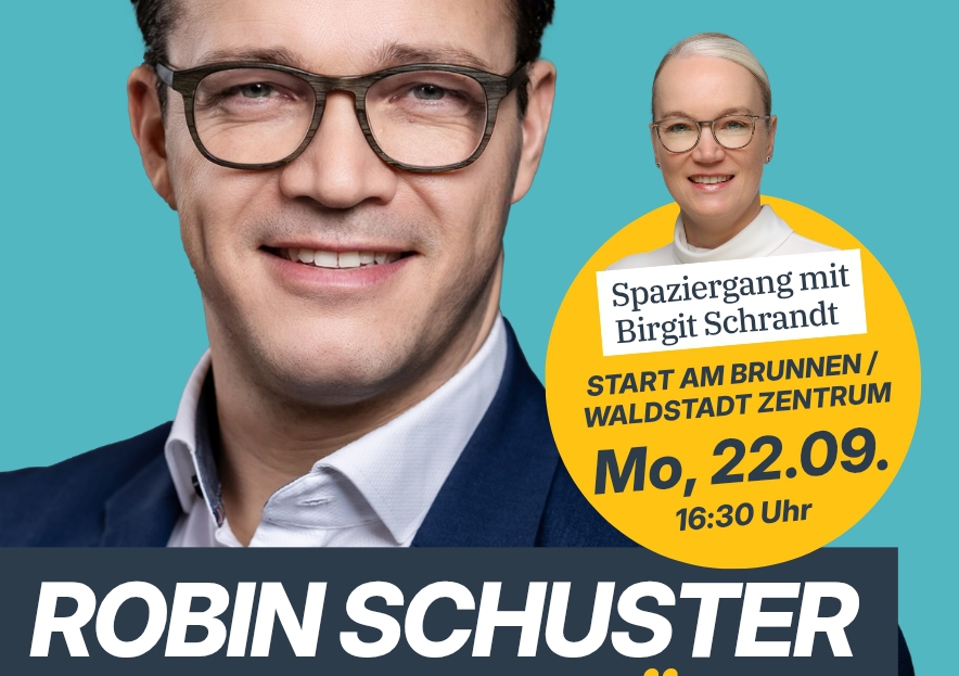 Robin Schuster vor Ort - zuhören in der Waldstadt