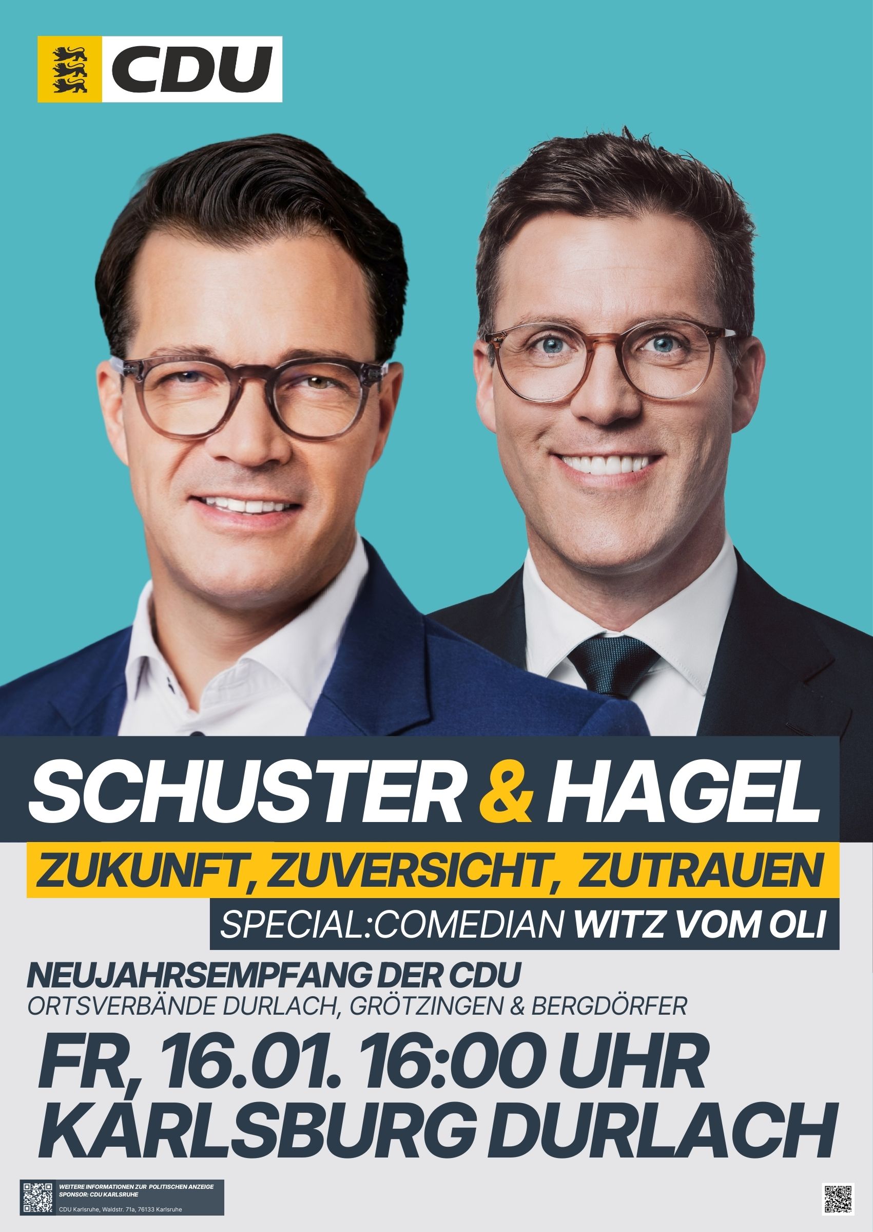 Neujahrsempfang mit Robin Schuster und Manuel Hagel MdL