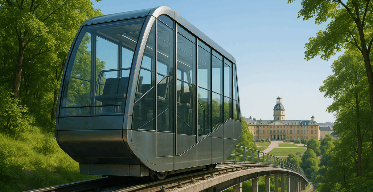 Illustration der Turmbergbahn Karlsruhe