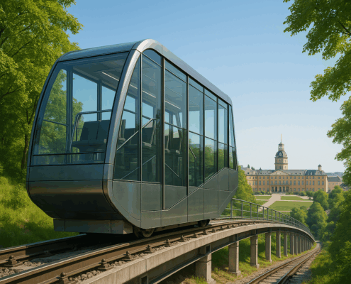 Illustration der Turmbergbahn Karlsruhe