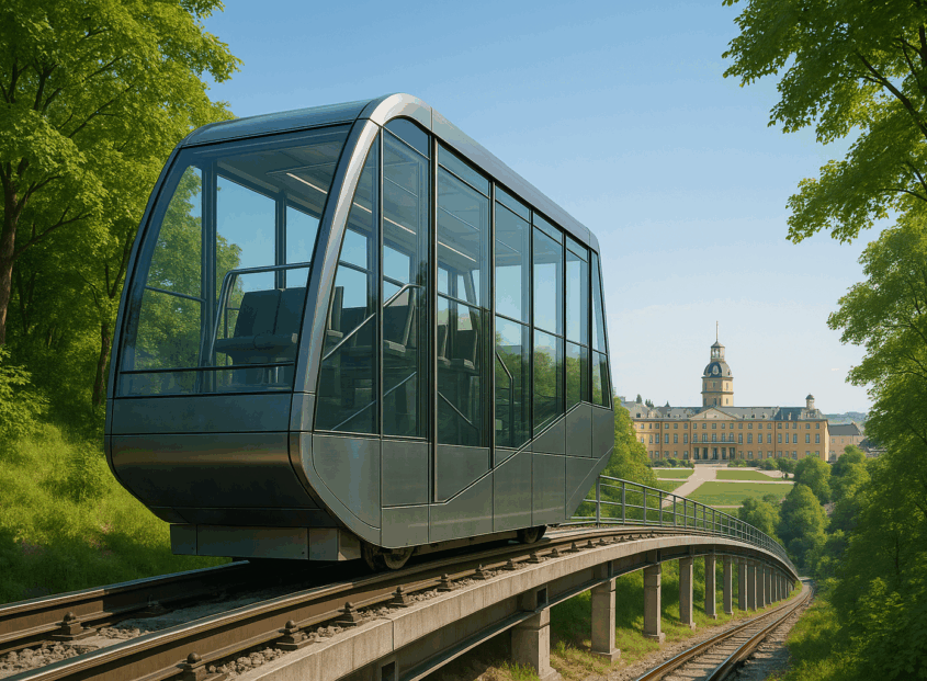 Illustration der Turmbergbahn Karlsruhe
